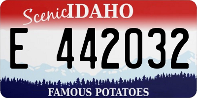 ID license plate E442032