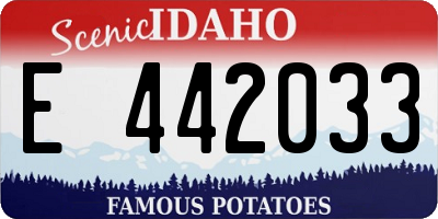 ID license plate E442033
