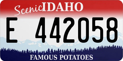 ID license plate E442058