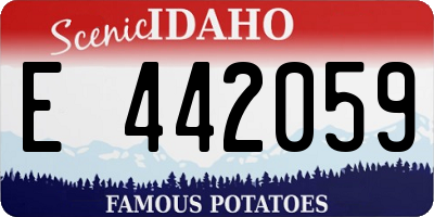 ID license plate E442059