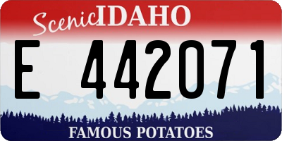 ID license plate E442071
