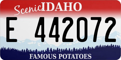 ID license plate E442072