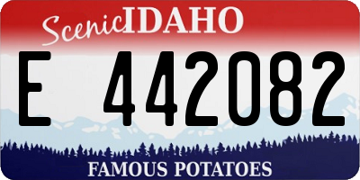 ID license plate E442082