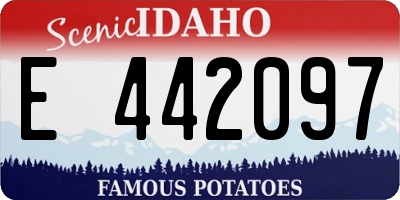 ID license plate E442097