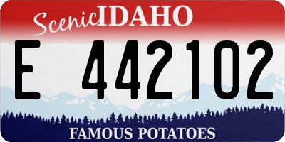 ID license plate E442102