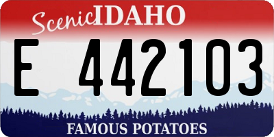 ID license plate E442103