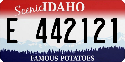 ID license plate E442121