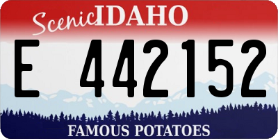 ID license plate E442152
