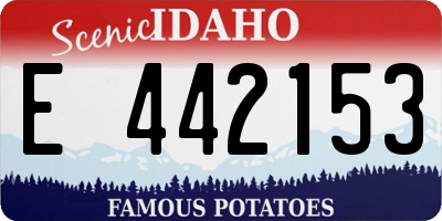 ID license plate E442153