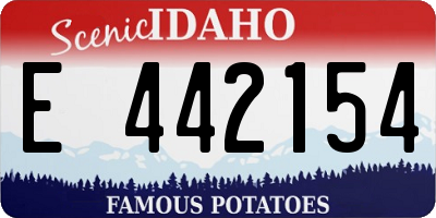 ID license plate E442154
