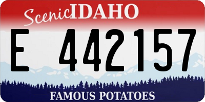 ID license plate E442157