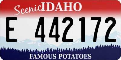 ID license plate E442172