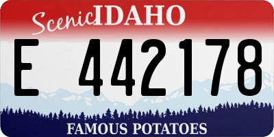 ID license plate E442178