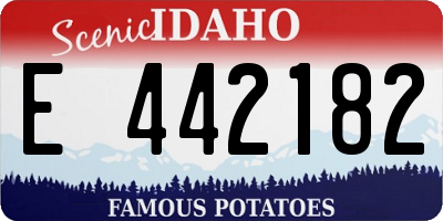 ID license plate E442182