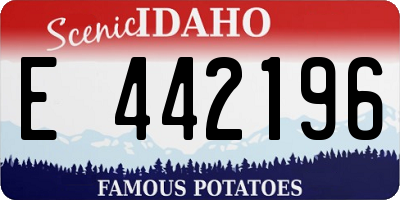 ID license plate E442196