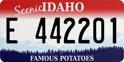 ID license plate E442201