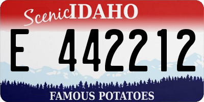 ID license plate E442212