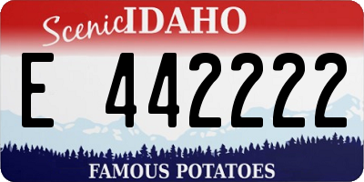 ID license plate E442222