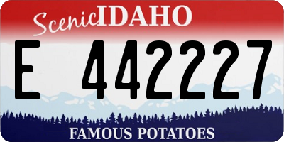ID license plate E442227