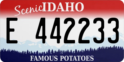 ID license plate E442233