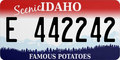 ID license plate E442242