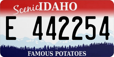 ID license plate E442254