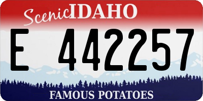 ID license plate E442257