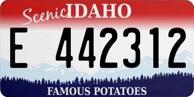 ID license plate E442312
