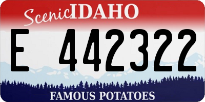 ID license plate E442322