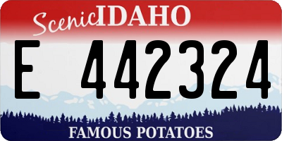 ID license plate E442324