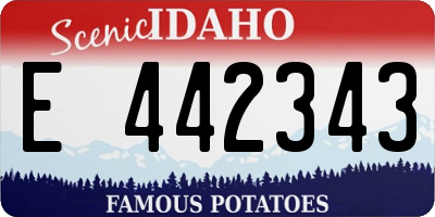 ID license plate E442343