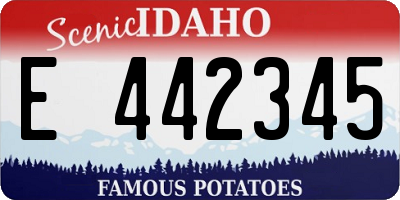 ID license plate E442345