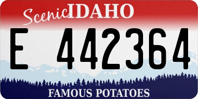 ID license plate E442364