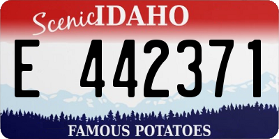 ID license plate E442371