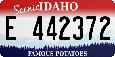 ID license plate E442372