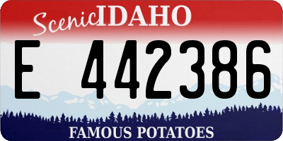 ID license plate E442386