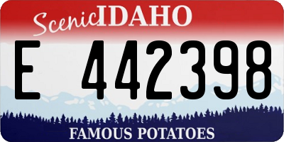 ID license plate E442398