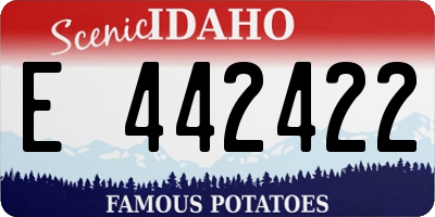 ID license plate E442422