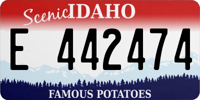 ID license plate E442474