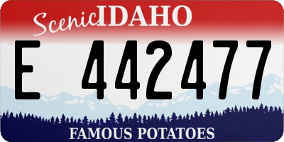 ID license plate E442477