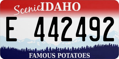 ID license plate E442492