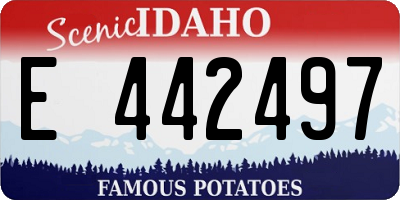 ID license plate E442497