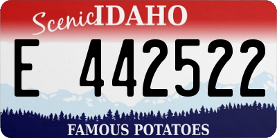 ID license plate E442522
