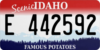 ID license plate E442592