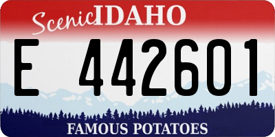 ID license plate E442601