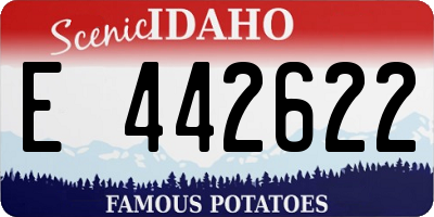 ID license plate E442622
