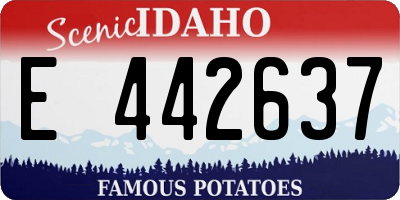 ID license plate E442637