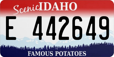 ID license plate E442649