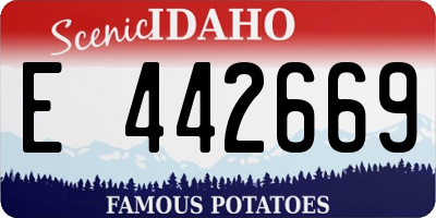 ID license plate E442669