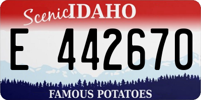 ID license plate E442670